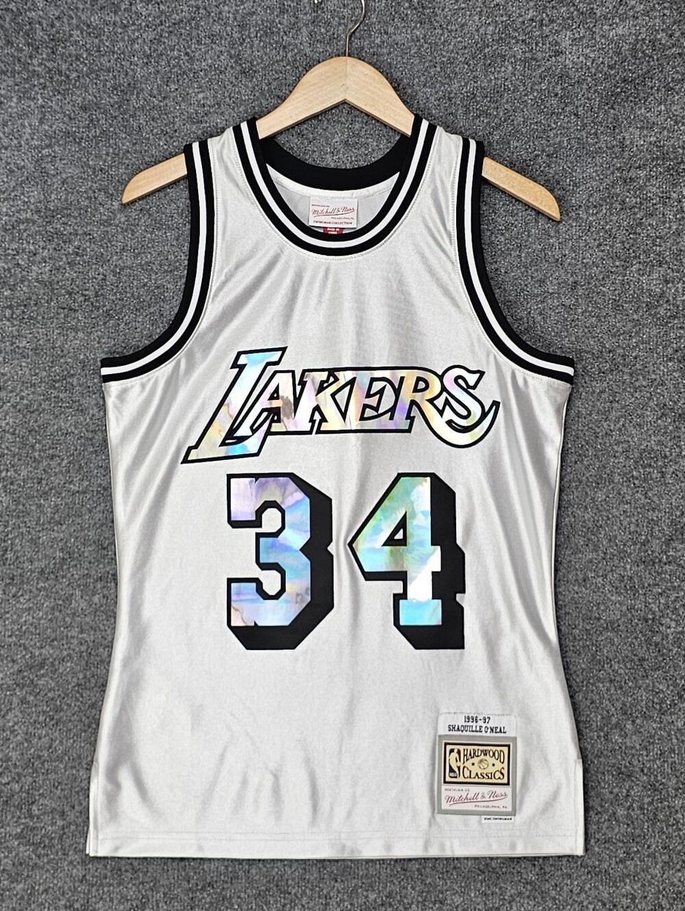 Mitchell & Ness 1996-97 L.A. Lakers Shaquille O'Neal Iridescent Swingman Jersey